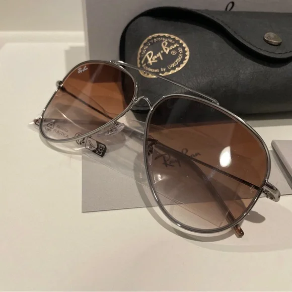 Ray-Ban RBR0101S Sunglasses Unisex Gunmetal / Brown 59mm New 100% Authentic - Picture 4 of 8